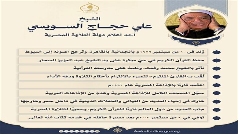 في ذكرى وفاته.. من هو الشيخ علي حجاج السويسي أحد أعلام دولة التلاوة المصرية؟