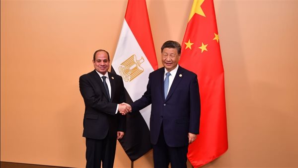 الرئيس عبدالفتاح السيسي ونظيره الصيني شي جين بينج