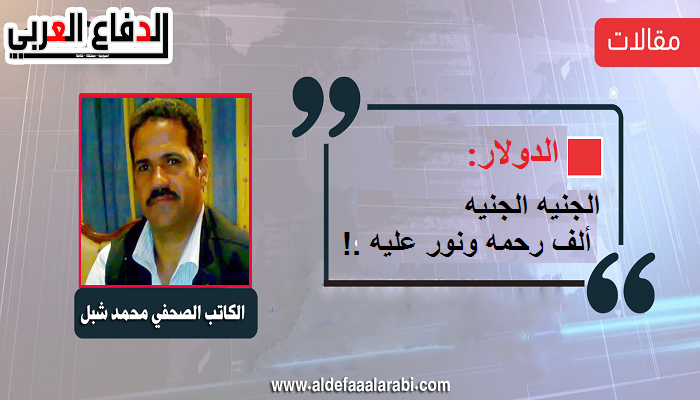 محمد شبل يكتب: الدولار: الجنيه الجنيه ألف رحمه ونور عليه .!